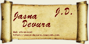 Jasna Devura vizit kartica